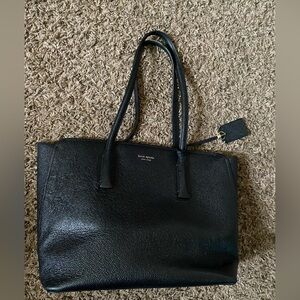 Kate Spade Black Leather Tote Bag